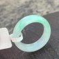 7 3/4 Type A Icy Green Jadeite Jade Band Ring Grade A Icy Pure Green Floating Jade Ring