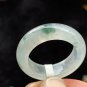 US 7 3/4 Type A Highly-translucent Jadeite Jade Ring Grade A Myanmar Green Floating Flower Jade Ring