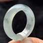 US 7 3/4 Type A Highly-translucent Jadeite Jade Ring Grade A Myanmar Green Floating Flower Jade Ring