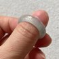 US 7 3/4 Type A Highly-translucent Jadeite Jade Ring Grade A Myanmar Green Floating Flower Jade Ring
