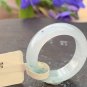 US 8 1/2 Type A Jadeite Jade Band Ring Grade A Myanmar Old Pit Icy Jade Greenish Ring