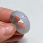 US 8 1/2 Type A Jadeite Jade Band Ring Grade A Myanmar Old Pit Icy Jade Greenish Ring