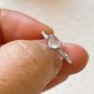 Type A Icy White Jadeite Jade Ring 18K Solid White Gold Highly-translucence White Jade Ring