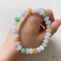 Type A Colorful Icy Jadeite Jade Bracelet Grade A Myanmar Colorful Icy Jade Bracelet