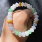 Type A Colorful Icy Jadeite Jade Bracelet Grade A Myanmar Colorful Icy Jade Bracelet