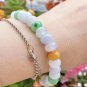 Type A Colorful Icy Jadeite Jade Bracelet Grade A Myanmar Colorful Icy Jade Bracelet