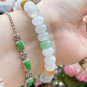 Type A Colorful Icy Jadeite Jade Bracelet Grade A Myanmar Colorful Icy Jade Bracelet