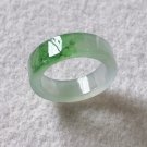 Type A Translucent Jadeite Jade Ring Grade A Myanmar Icy Green Jade Band Ring
