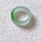 Type A Translucent Jadeite Jade Ring Grade A Myanmar Icy Green Jade Band Ring