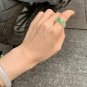 Type A Translucent Jadeite Jade Ring Grade A Myanmar Icy Green Jade Band Ring