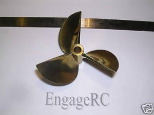 RC Nitro Gas Boat Prop 3 Blades Copper Propeller 6.3 mm