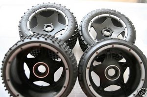 1/5 RC Plastic Wheels/Tires Fits HPI Baja 5B SS 2.0 KM