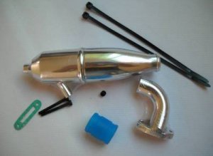 1/10 RC Aluminum Engine Performance Tuned Exhaust Pipe