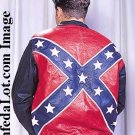WHOLESALE Confederate Flag Leather Bomber Style Jacket SIZE MEDIUM