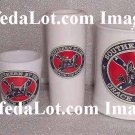 4 pc Embossed Confederate Fine Porcelain Southern By The Grace of God Mug,Shooter,Shot Glass,Bell