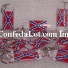 12 CONFEDERATE FLAG KEYCHAINS FINE LUCITE NEW