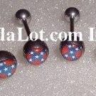 50 Confederate BarbeLL Body Jewelry Surgical Grade Stainless Steel NEW