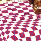 Confederate TWIN Size WHITE/RED Sheet Set NEW