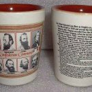 2 Civil War Confederate Commanders Shot Glasses High End Quality  Porcelain NEW