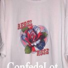 Ladies Confederate Rebel Rose Long Lounge Shirt Nitey Shirt Beach Shirt  NEW