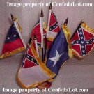 6 Flags of Confederacy Desk set with Wood Base NEW Confederate