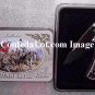 C S A  Civil War Blade Set with Decorative Tin Collectors Case NEW Revolution Scene