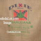 3 foot Dixie Weed BurLap Sack features a Confederate MariJuana Leaf  and more Huge 3 ft High NEW