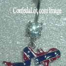 Confederate Sexy Girl Sparkling Dangling Body Jewelry NEW She's in a Rather Provocative Position