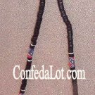 Confederate Black PuKa Wood Beaded Necklace NEW