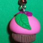 Cupcake with green leaf earrings
