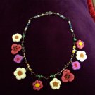 Flower charm necklace