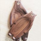 Cute Bear Wood Board Bread Plate Block Bear Shape Tray Black Walnut Cutting Board Table