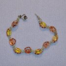 Orange and Yellow Glass Bead Bracelet