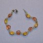 Orange and Yellow Glass Bead Bracelet