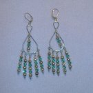 Large Emerald Swarovski Crystal Chandelier Earrings
