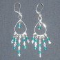 Small Turquoise Swarovski Crystal Chandelier Earrings