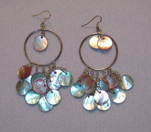 Large Hooped Shell Earrings