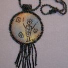 Handpainted Pictagraph Fringed Pendant
