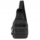 Men's Backpack Molle Tactical Sling Chest Pack Shoulder Bag Outdoor Hiking Travel Black