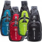 Men Women Nylon Sling Bag Backpack Crossbody Shoulder Chest Pack Biking, Travel, Hiking