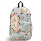 Flower Design Women's Canvas Backpack BookBag Casual Daypack