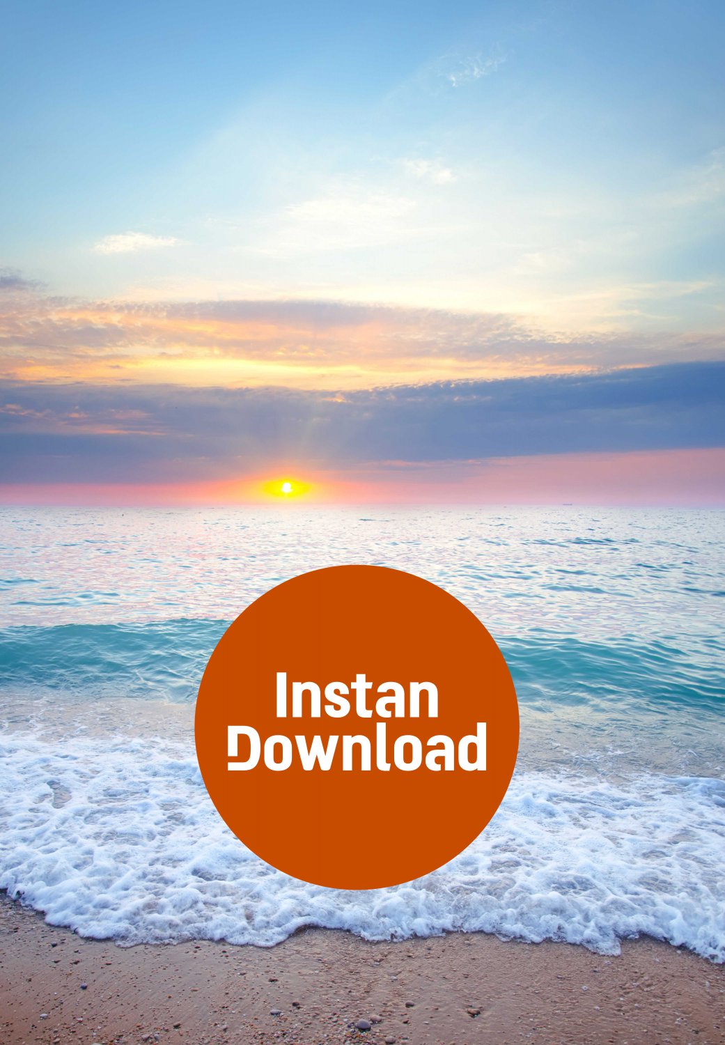 Golden Sunset Hues at the Tranquil Beach Shore