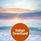 Golden Sunset Hues at the Tranquil Beach Shore