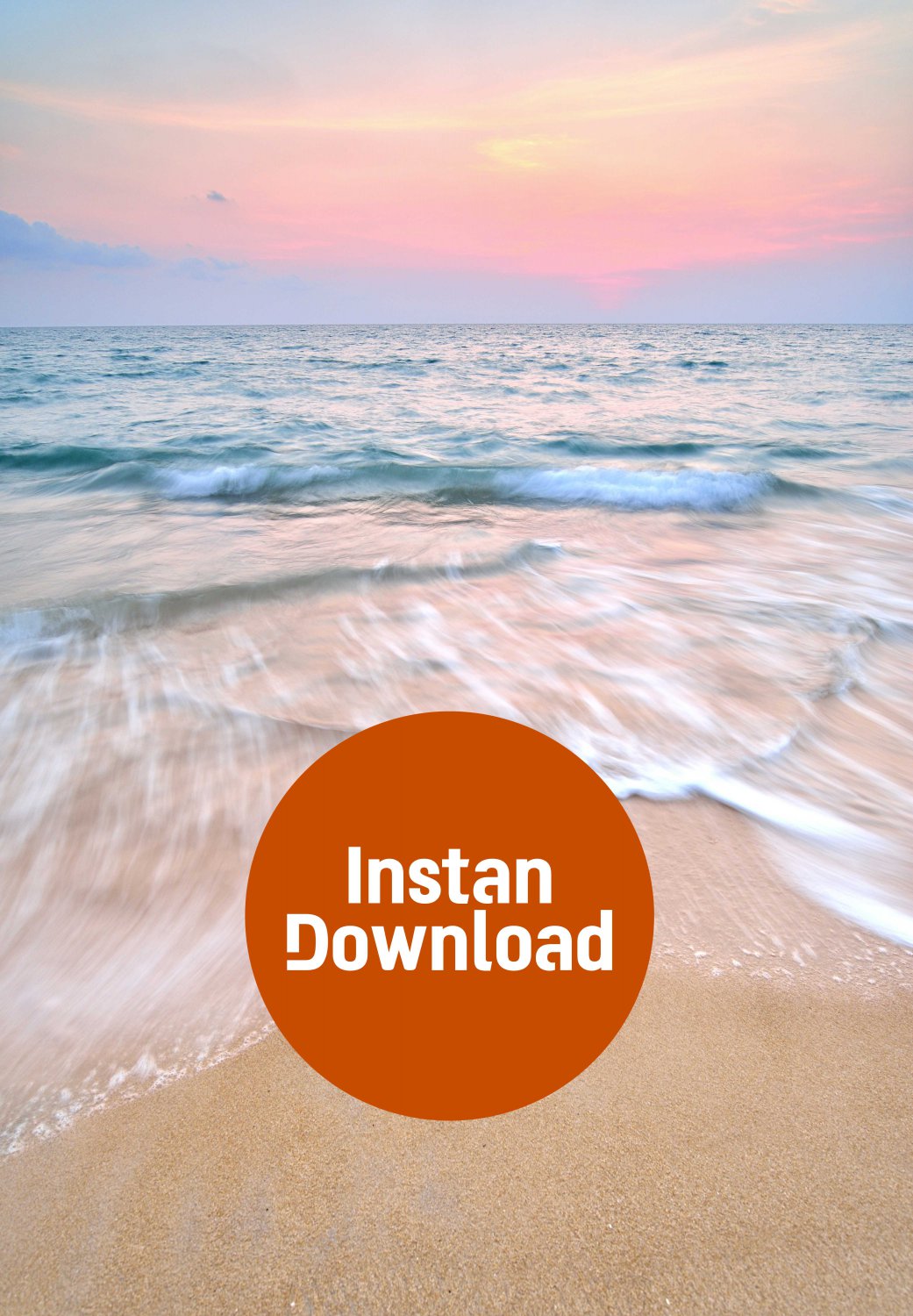 Sunset Whispers: Soft Waves at Sandy Beach