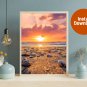 Seashell Sundown: A Beach's Sunset Glow
