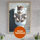Poster Print : Husky Puppy's Comic Break