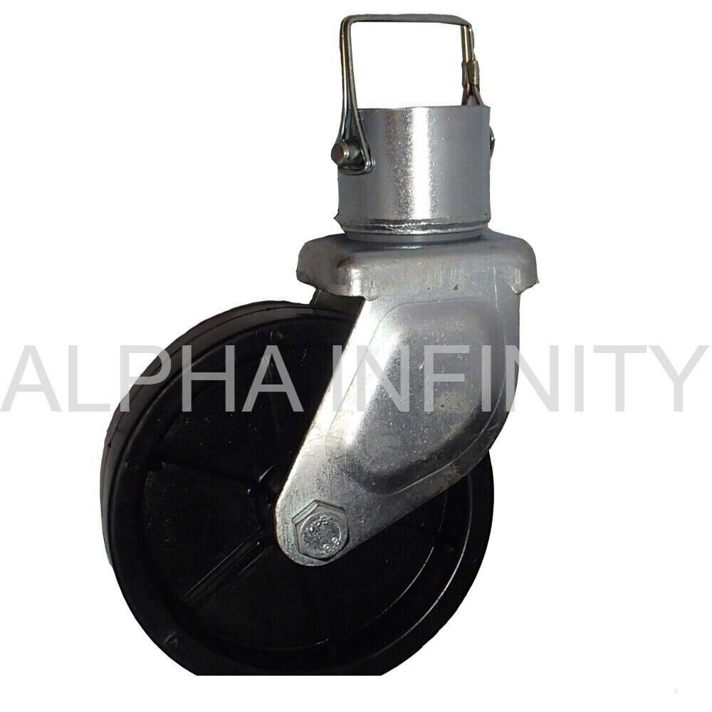 New 6" Trailer Swirl Jack Caster Wheel With Pin Boat Hitch Replacement