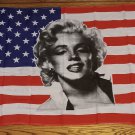MARILYN MONROE STARS AND STRIPES HUGE 34 1/2 X 59 1/2 INCHES AMERICAN FLAG!! VERY RARE!!