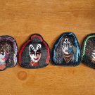KISS FELT EMBROIDED OF ALL 4 MEMBERS' ORIGINAL LIC. 2005 IRON-ON/SEW-ON PATCHES  VERY RARE!!