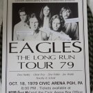 EAGLES TOUR 1979 CARDBOARD STOCK PRINT POSTER 19 X 24 INCHES IS VERY RARE!!
